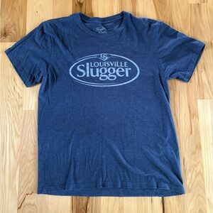 Unisex Navy Louisville Slugger Logo T-Shirt
